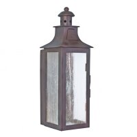 Wandleuchte Außen Schmiedeeisen Glas Vintage IP43