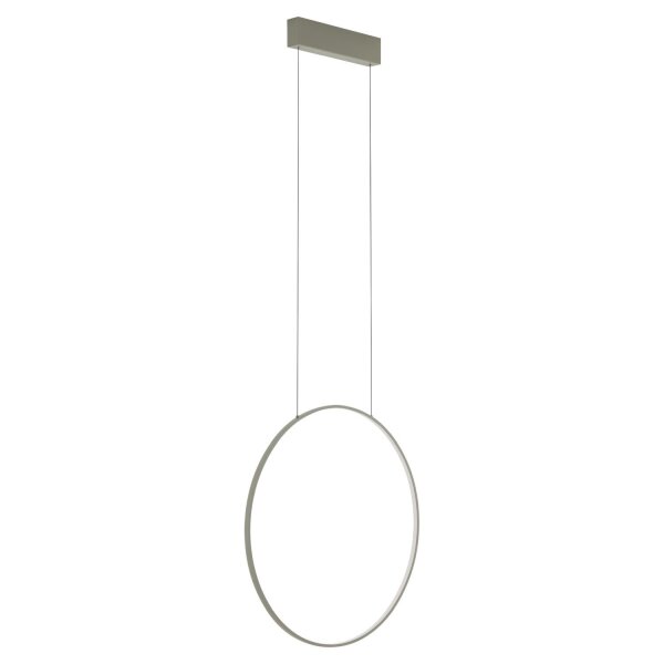 LED Hängelampe Aluminium Ring Seidenolive 21 W 660 lm