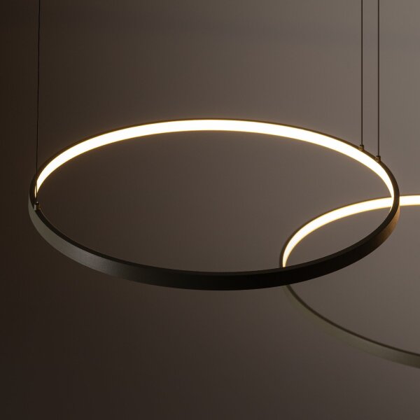 LED Pendelleuchte Aluminium Seidenolive 45 W 3-flammig