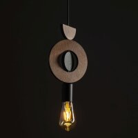 Dekorative Hängelampe Holz Metall Ø16 cm rund...