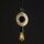 Lampe à suspendre bois métal chaleureux Ø16 cm E27 en or