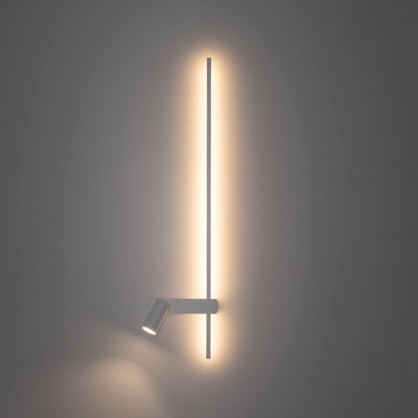 Applique LED Blanc Aluminium GU10 H:80 cm indirect