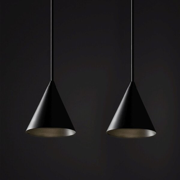 Flexible Hängelampe Aluminium 160 cm GU10 Schwarz