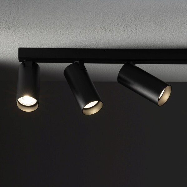 Flexible Hängelampe Aluminium 160 cm GU10 Schwarz
