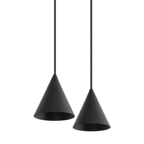 Flexible Hängelampe Aluminium 160 cm GU10 Schwarz