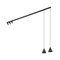 Flexible Hängelampe Aluminium 160 cm GU10 Schwarz