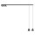 Flexible Hängelampe Aluminium 160 cm GU10 Schwarz