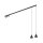 Flexible Hängelampe Aluminium 160 cm GU10 Schwarz