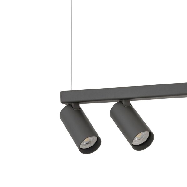 Flexible Hängelampe Aluminium Glas 107 cm Umbra Grau