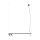 Flexible Hängelampe Aluminium Glas 107 cm Umbra Grau