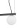 Flexible Hängelampe Aluminium Glas 107 cm Umbra Grau