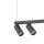 Flexible Hängelampe Aluminium Glas 107 cm Umbra Grau