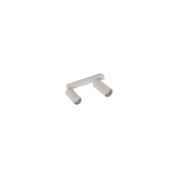 Deckenspot 2-flammig flexibel Aluminium Seidengrau GU10