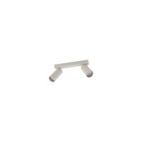 Deckenspot 2-flammig flexibel Aluminium Seidengrau GU10