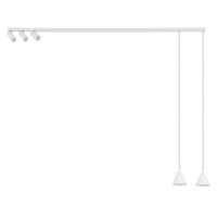 Verstellbare Pendelleuchte Metall Weiß GU10 160 cm...