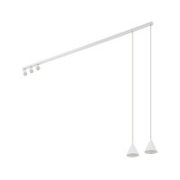 Verstellbare Pendelleuchte Metall Weiß GU10 160 cm...