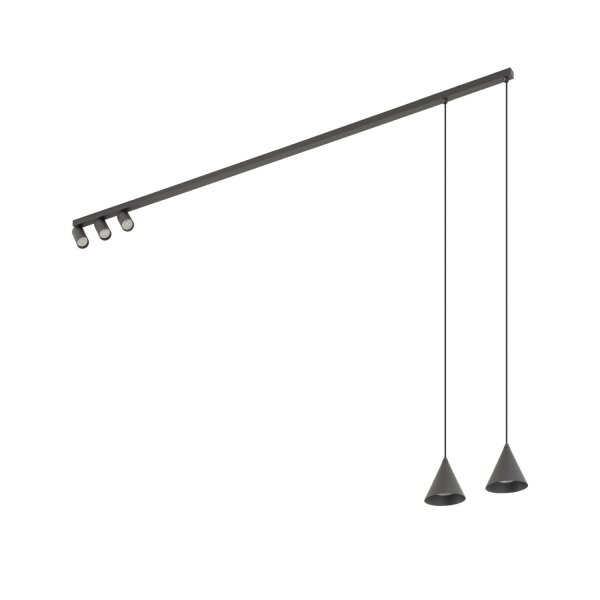 Bewegliche Pendelleuchte Metall Umbra Grau GU10 160 cm