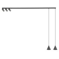 Bewegliche Pendelleuchte Metall Umbra Grau GU10 160 cm