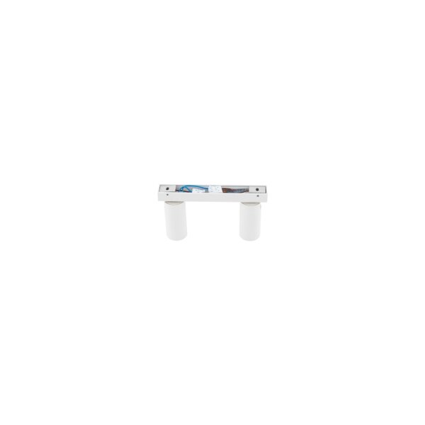 Spot mobile au plafond blanc aluminium L:32 cm long GU10