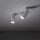 Spot mobile au plafond blanc aluminium L:32 cm long GU10
