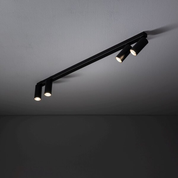 Flexibler Deckenspot Schwarz Aluminium L:90,5 cm GU10