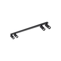 Flexibler Deckenspot Schwarz Aluminium L:90,5 cm GU10