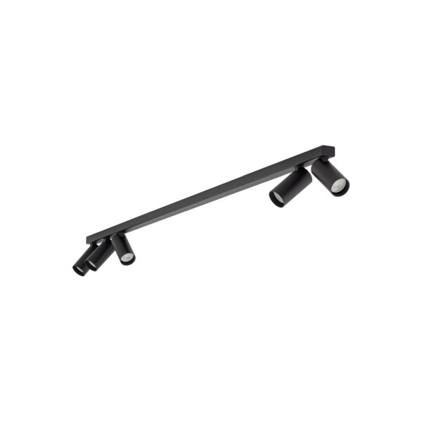 Schwenkbarer Deckenstrahler GU10 Schwarz Metall 130 cm
