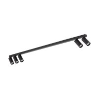 Schwenkbarer Deckenstrahler GU10 Schwarz Metall 130 cm