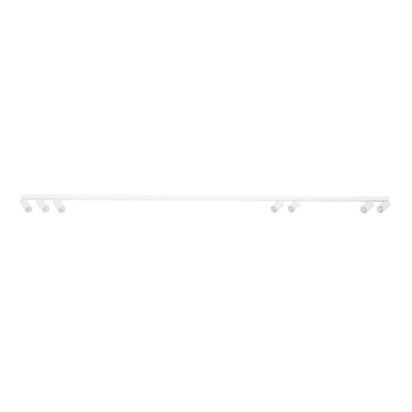 Länglicher Deckenstrahler Weiß 212 cm GU10 7-flammig