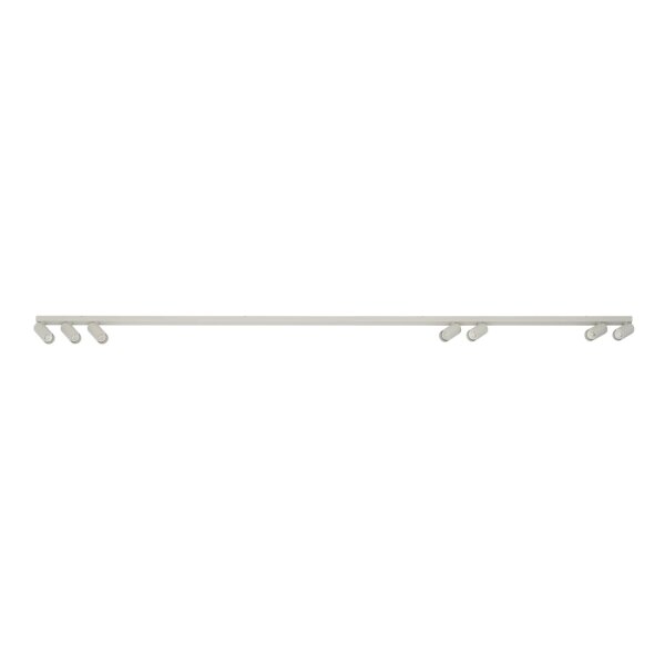 Langer Deckenstrahler Seidengrau 212 cm GU10 7-flammig