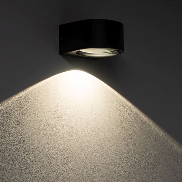 Applique extérieure LED Aluminium Verre IP54 L:9,5 cm