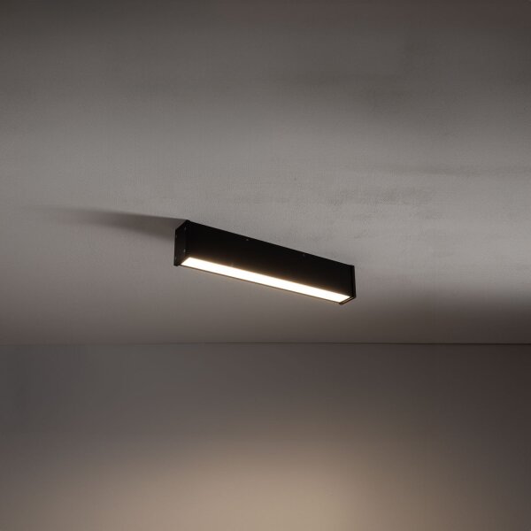 Plafonnier LED noir aluminium 1200 lm L:50 cm