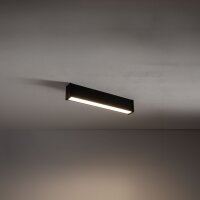 Plafonnier LED noir aluminium 1200 lm L:50 cm