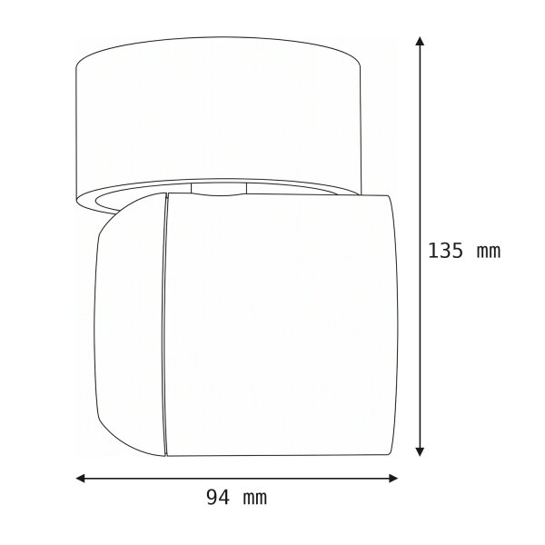 Flexibler Deckenstrahler Weiß GU10 B:9,4 cm klein