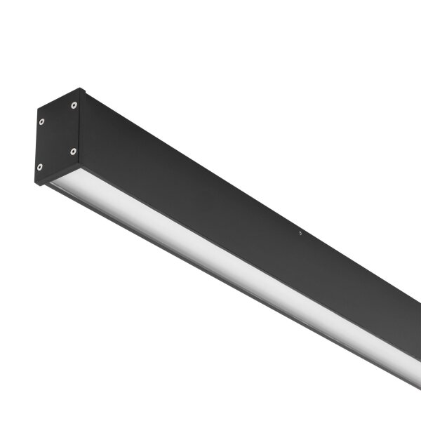LED Deckenleuchte Schwarz Aluminium 3000 lm L:150 cm
