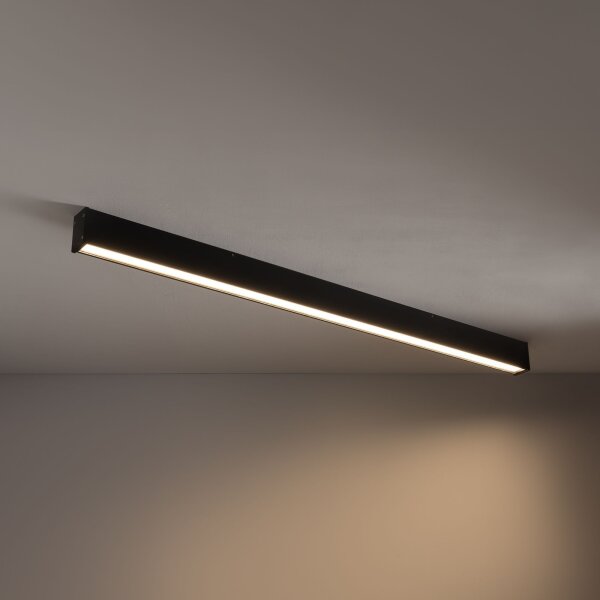 LED Deckenleuchte Schwarz Aluminium 3000 lm L:150 cm