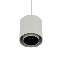 Suspension ronde métal GU10 Ø13 cm gris soie