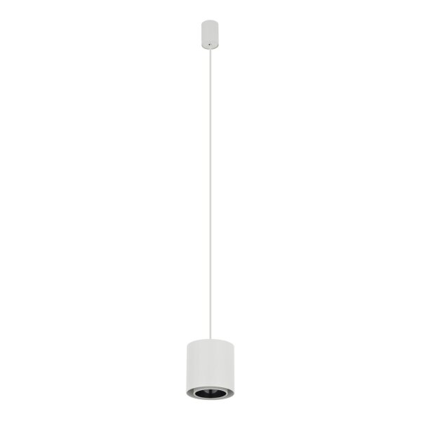 Suspension ronde en métal GU10 jusquà 10 W Ø13 cm Blanc