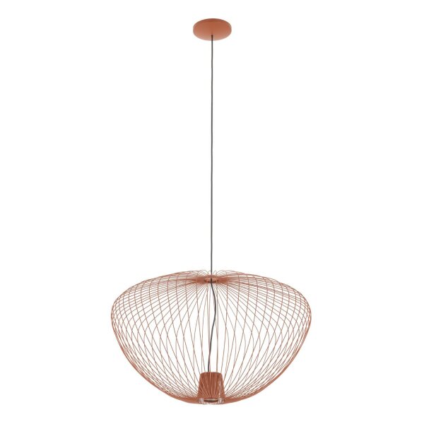 Lampe suspendue décorative en métal L:70 cm GU10 en terre cuite