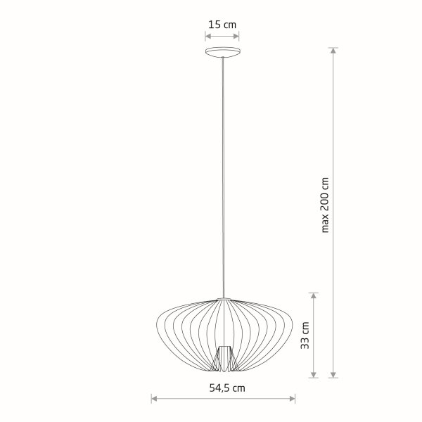 Lampe à suspendre décorative en métal L:54,5 cm GU10 Umbra Gris