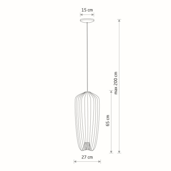 Draht Pendelleuchte Metall Umbra Grau B:27 cm GU10