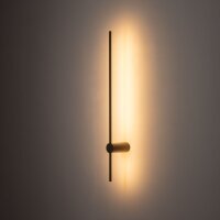 LED Wandleuchte Aluminium Seidenolive H:80 cm indirekt