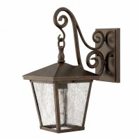 Braune Wandlampe FELTON IP44 Rustikal Hof elegant