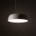 Suspension ronde métal gris soie blanc E27 Ø58 cm