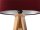 Dreibein Stehlampe Holz 140cm Bordeaux Retro Wohnzimmer