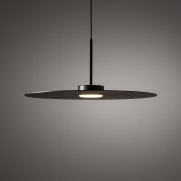 Suspension moderne en acier GX53 ronde Ø40 cm Noir