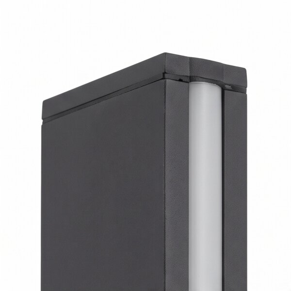 LED Wegeleuchte Schwarz Aluminium IP54 70 cm 600 lm