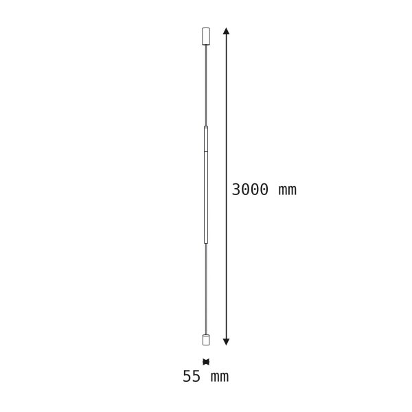 LED Pendelleuchte Weiß Aluminium Ø5,5 cm rund 4000 K