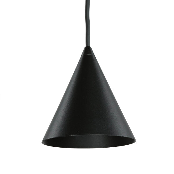 Runde Pendelleuchte Schwarz Ø11 cm GU10 Metall Modern