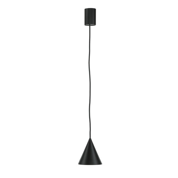 Runde Pendelleuchte Schwarz Ø11 cm GU10 Metall Modern